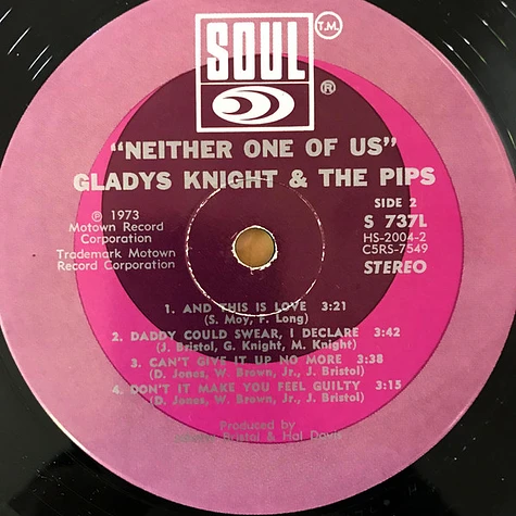 Gladys Knight And The Pips - Neither One Of Us