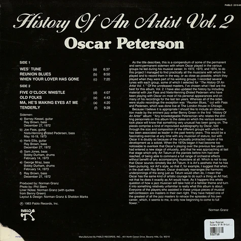 Oscar Peterson - History Of An Artist Vol. 2