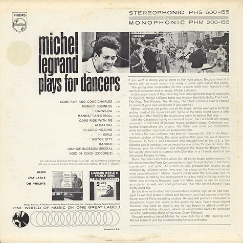 Michel Legrand - Plays For Dancers