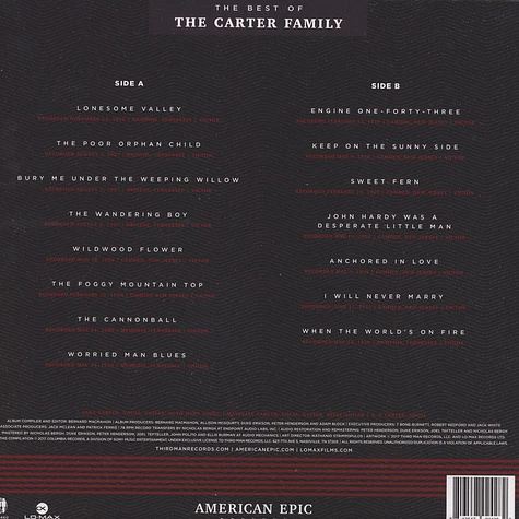 The Carter Family - American Epic: The Best Of The Carter Family