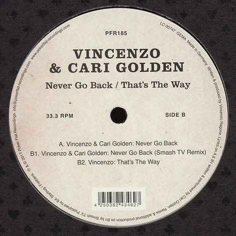 Vincenzo & Cari Golden - Never Go Back / That's The Way