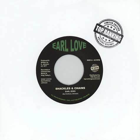 Earl Zero/King Tubby&Soul Syndicate - Shackles & Chains / Shackles & Chains Dub