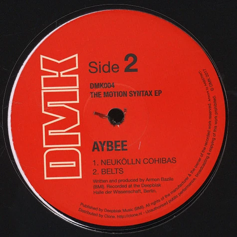 Aybee - The Motion Syntax EP