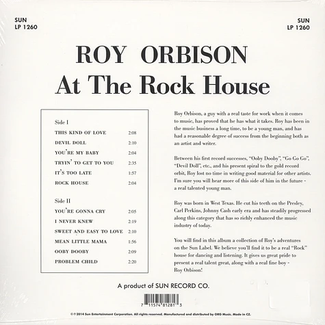 Roy Orbison - At The Rock House