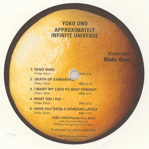 Yoko Ono - Approximately Infinite Universe Colored Vinyl Edition