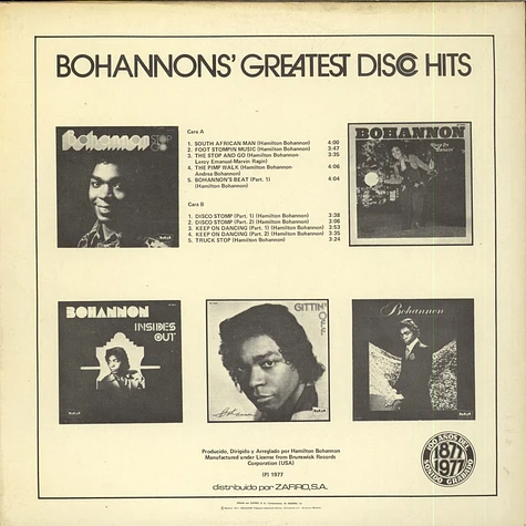 Hamilton Bohannon - Bohannon's Greatest Disco Hits