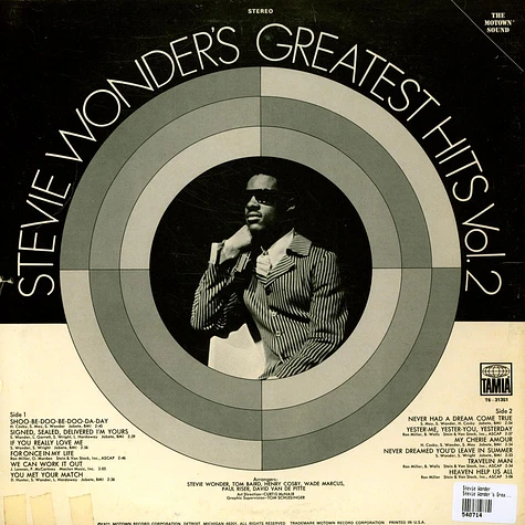 Stevie Wonder - Stevie Wonder's Greatest Hits Vol. 2