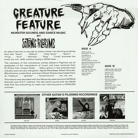 Satan's Pilgrims - Creature Feature Colored Vinyl Edition