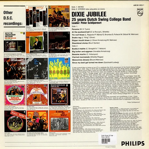 The Dutch Swing College Band - Dixie Jubilee - 25 Years Dutch Swing College Band