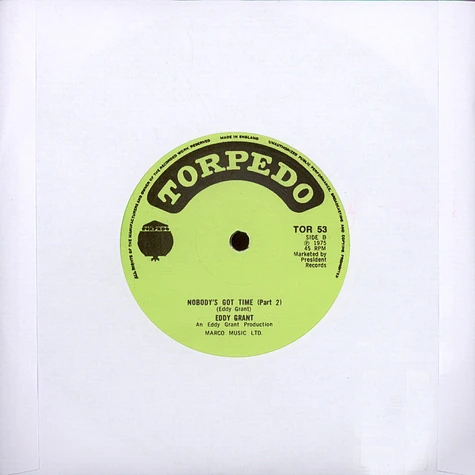 Eddy Grant - Nobodys Got Time Pt. 1 & 2