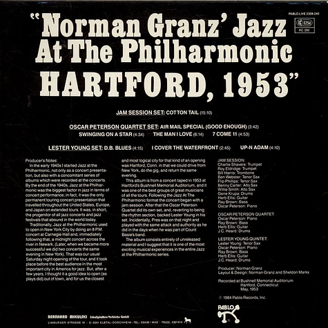 V.A. - Norman Granz' Jazz At The Philharmonic Hartford, 1953
