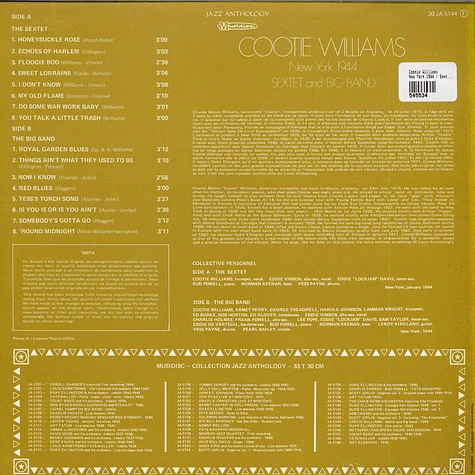 Cootie Williams - New York 1944 - Sextet And Big Band