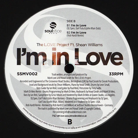 The L.O.V.E Project - I’m In Love feat. Shean Williams