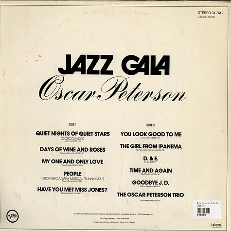 The Oscar Peterson Trio - Jazz Gala