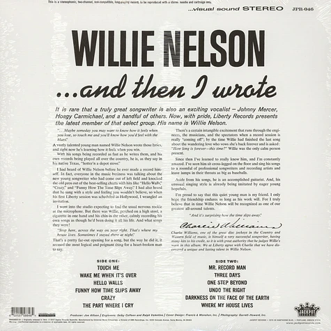 Willie Nelson - ...And Then I Wrote Colored Vinyl Edition