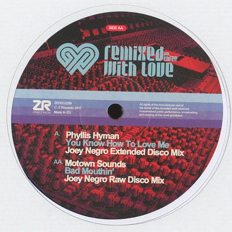 Joey Negro presents Remixed With Love - You Know How To Love Me / Bad Mouthin'