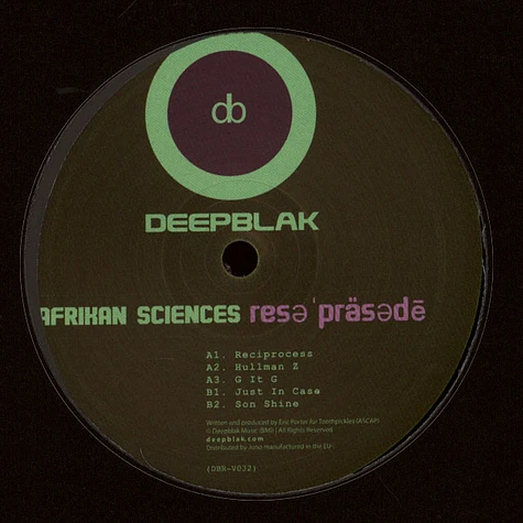 Afrikan Sciences - Reciprocity EP