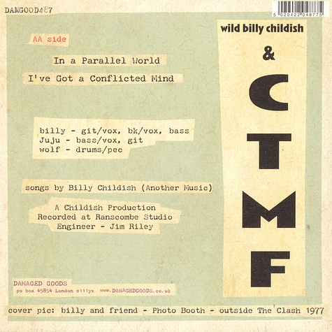 Wild Billy Childish & CTMF - I've Got A Conflicted Mind