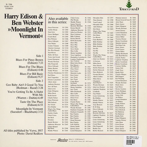 Harry Edison & Ben Webster - Moonlight In Vermont