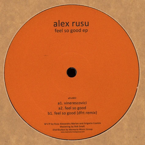 Alex Rusu - Feel So Good EP
