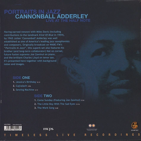 Cannonball Adderley - Portraits In Jazz - Live At The Half Note
