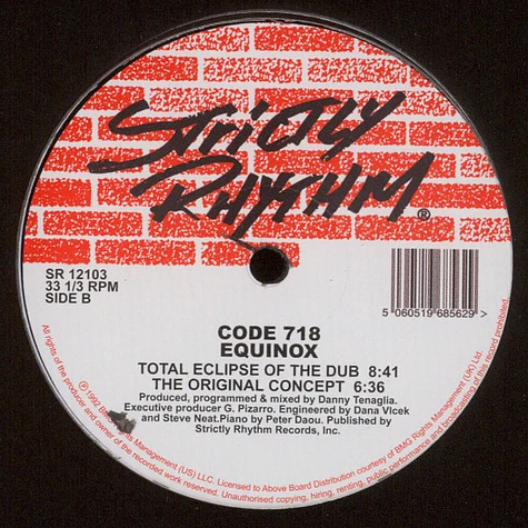 Code 718 (Danny Tenaglia) - Equinox