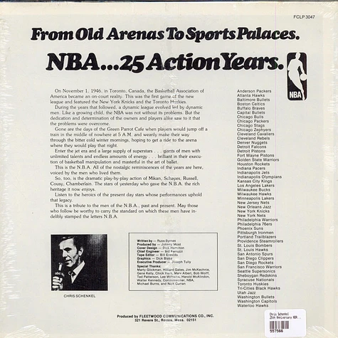 Chris Schenkel - 25th Anniversary NBA, 25 Action Years