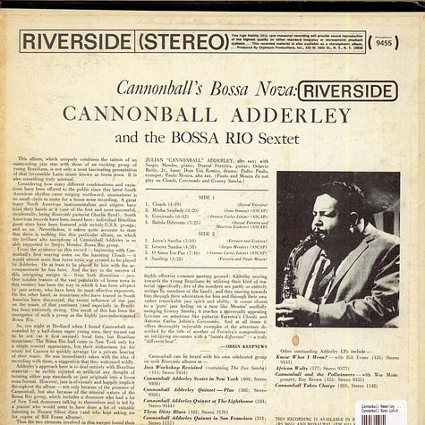Cannonball Adderley And Bossa Rio - Cannonball Goes Latin