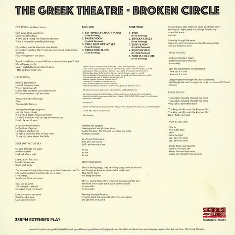 Greek Theatre - Broken Circle Black Vinyl Edition