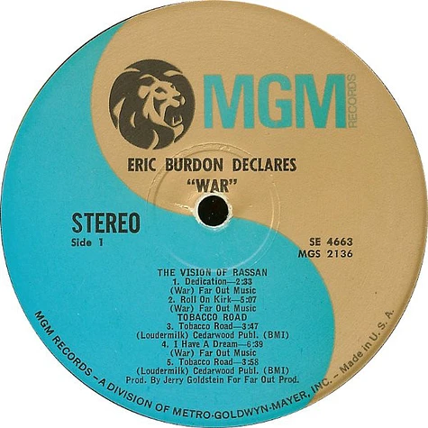 Eric Burdon & War - Eric Burdon Declares "War"