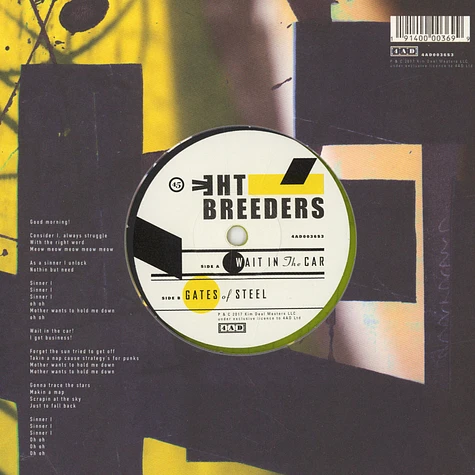 The Breeders - Wait In The Car Yellow Vinyl Edition