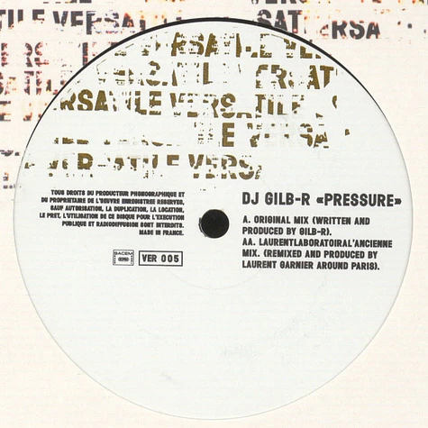 DJ Gilb-R - Pressure Laurent Garnier Mix