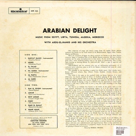 Abdu-El-Hanid And His Orchestra - Arabian Delight!
