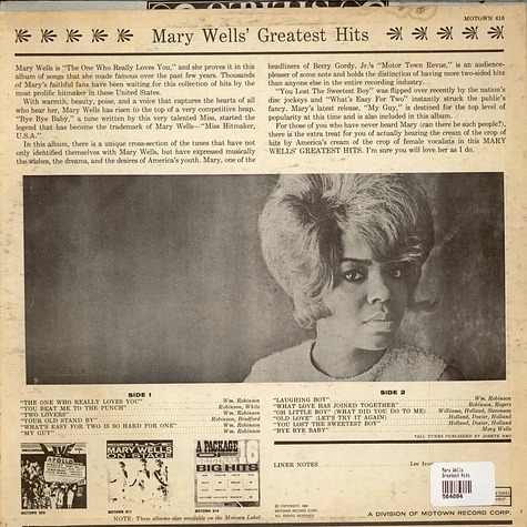 Mary Wells - Greatest Hits