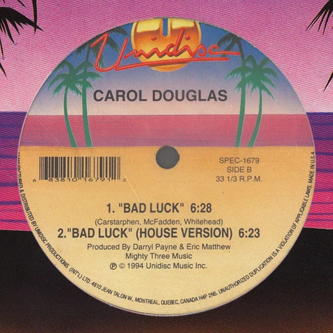 Carol Douglas - Midnight Love Affair / Bad Luck
