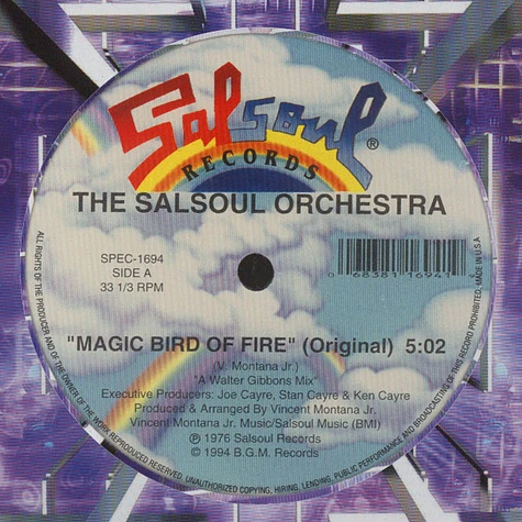 Salsoul Orchestra - Magic Bird Of Fire / Youre Just The Right Size