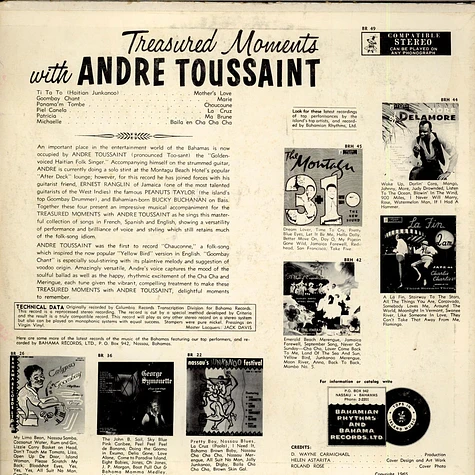 André Toussaint - Treasured Moments With Andre Toussaint
