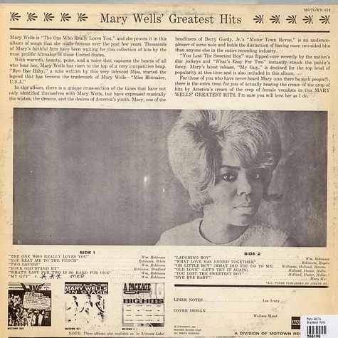 Mary Wells - Greatest Hits