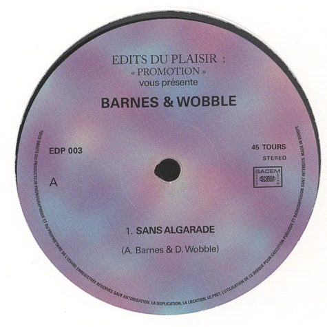 Barnes & Wobble - Sans Algarade