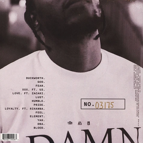 Kendrick Lamar - DAMN. (Reverse) Clear Vinyl Edition
