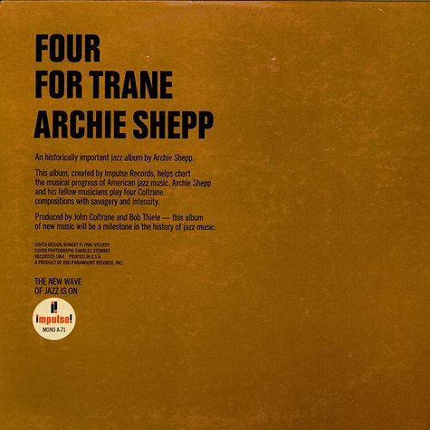 Archie Shepp - Four For Trane