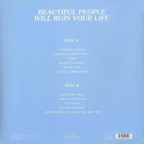 The Wombats - Beautful People Will Ruin Your Life Clear Vinyl Edition