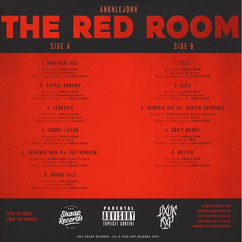 AnkhleJohn - The Red Room Black Vinyl Edition