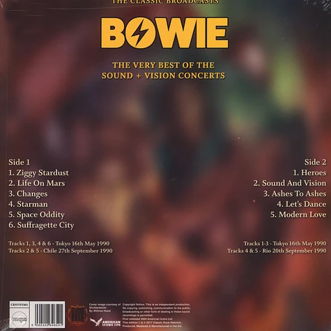 David Bowie - Under The Moonlight White Vinyl Edition