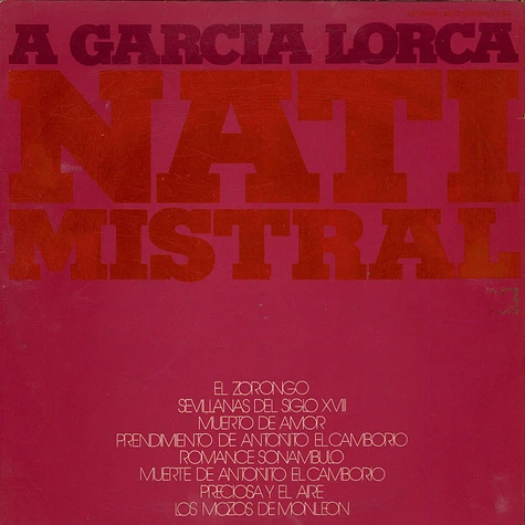 Nati Mistral - A Garcia Lorca