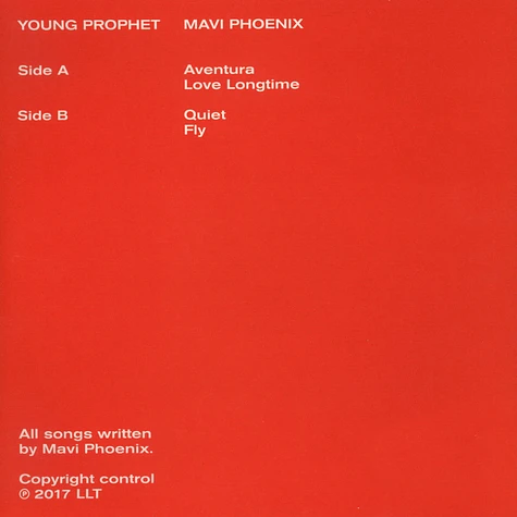 Mavi Phoenix - Young Prophet EP 1 White Vinyl Edition