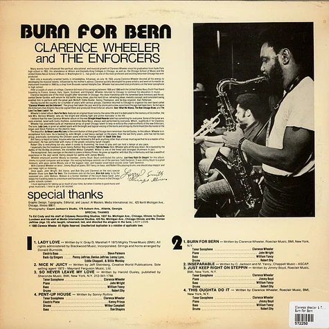 Clarence Wheeler & The Enforcers - Burn For Bern