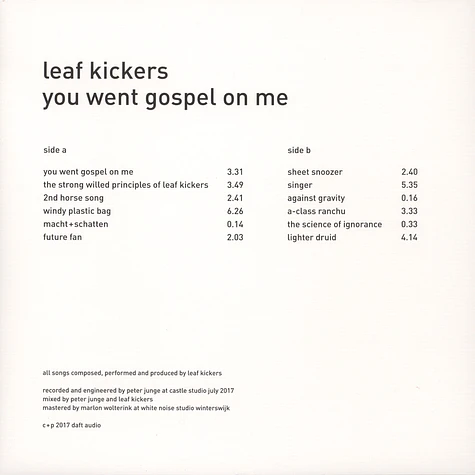 Leaf Kickers - You Went Gospel On Me