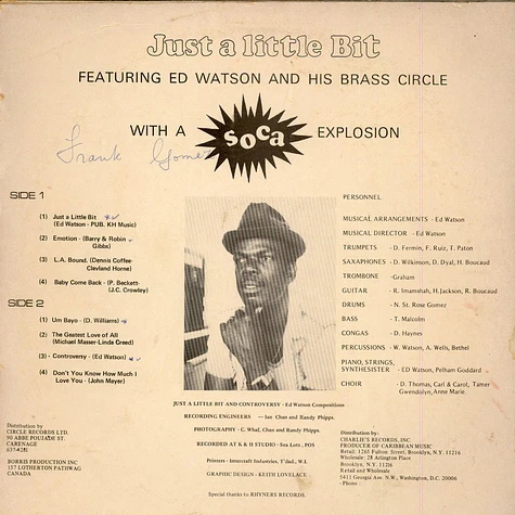 Ed Watson And The Brass Circle - Just A Little Bit