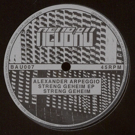 Alexander Arpeggio - Streng Geheim EP